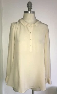 Vintage Chloe Creme 70er/80er Designer Seidenbluse, Made in France Gr. 36, 8 UK - Bild 1 von 12