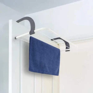 Over Door Clothes Airer - 5 Rail Over Door Folding Multi Clothes Airer Laundry D - Picture 1 of 5
