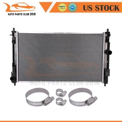 Aluminum Radiator For 2007-2010 Chrysler Cirrus With 4 Universal Oil Hose Clamps Foto 1 de 4