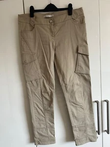 Karen millen slim cargo trousers cotton khaki green size 12 - Picture 1 of 4