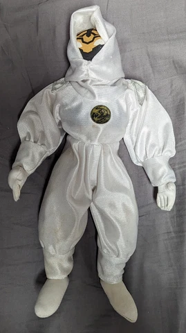 Vintage Kid Dimension MMPR White Ninja Ranger 13" Plush 1994 Cover