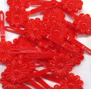LOT OF 60,120 PIECES-3" LONG/ 1.25" PLASTIC FLOWER SHAPE HAIR BARRETTES - Picture 1 of 8