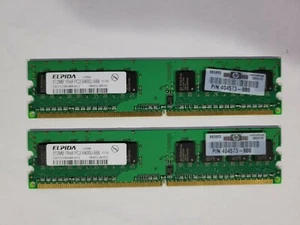1GB (2X512MB) Elpida EBE51UD8AJWA-8G-E PC2-6400U DDR2 Non-ECC Desktop Memory RAM - Picture 1 of 2