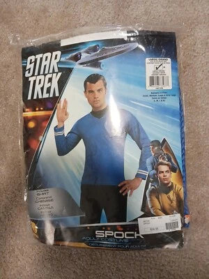 Nuevo Disfraz de Rubíes de Halloween Star Trek - Camisa Azul Spock con Logo Grande Foto 1 de 2