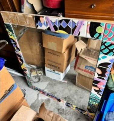 U2 Deborah Hecht MOSAICO Azulejo Espejo Grandes Formas Geométricas Espejo Único GP1 Foto 1 de 4