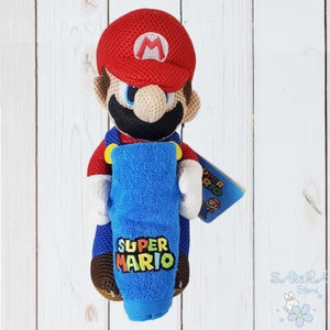 NWT SUPER MARIO 2 PIECE BATH SET NINTENDO KIDS MESH HUGGER & WASHCLOTH 11" - Picture 1 of 5