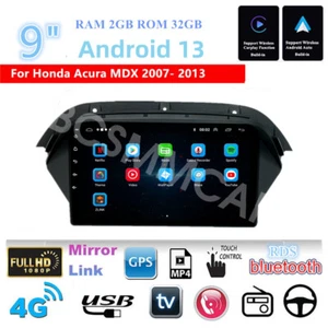 Fit For 2007-2013 Acura MDX Apple Carplay Radio Android 13 Stereo GPS Navi WiFi - Picture 1 of 24