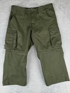Boy Scouts Pants Adult 40 Green Cargo Convertible Uniform ISSUES READ 40x24 - Picture 1 of 16
