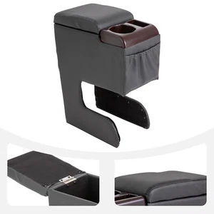 Universal Auto Car Central Armrest Box Center Console Storage Container Black - Picture 1 of 24