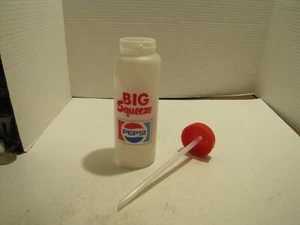 VTG 80'S/90'S WENDYS PEPSI BIG SQEEZE PLASTIC SPORTS BOTTLE W/LID USED CLEAN - Bild 1 von 3