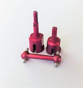 Replacement for TAMIYA TT01 TT02 Alu Axle Shaft Adapter Set for One Axle Red - Picture 1 of 2