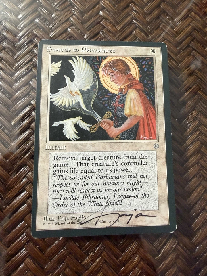 Mtg. Swords to Plowshares. Ice Age. Signed - Image 1 of 1