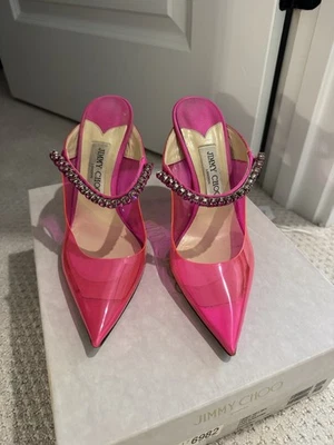 Zapatos de salón Jimmy Choo Bing 100 mm rosa puro talla 36 Foto 1 de 4