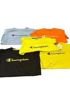 Champion Youth XL Logo T-Shirt Assorted Colors 5-Pack (3 Short/2 Sleeveless) - Picture 1 of 11