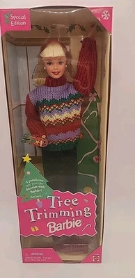 VTG Barbie Tree Trimming 1998 Special Edition Mattel 22967 Christmas Holiday NIB - Image 1 of 4