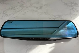 Object Rear View Mirror Dash Cam - In Built Screen & Camera To Record Front View - Picture 1 of 12