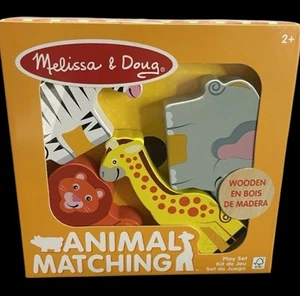 Melissa & Doug Holz Safari Tier passendes Spielset Kleinkind Spielzeug - Bild 1 von 2