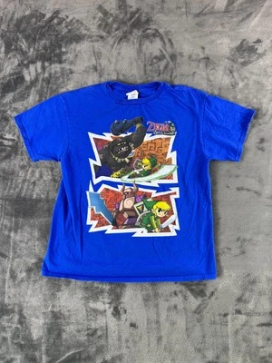 Legend of Zelda Spirit Tracks Nintendo T-Shirt Youth Large Blue Graphic - Image 1 of 4