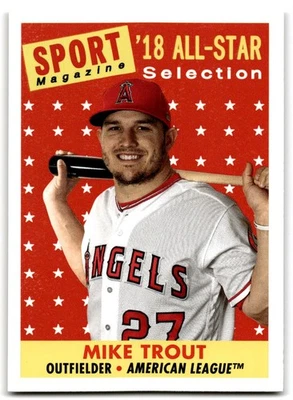 2019 Topps Archives 18 ALL STAR Mike Trout Los Angeles Angels #310 - Image 1 of 2