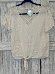 Moa Moa Damen weiß leicht Viskose Top Bluse Größe Small neu mit Etikett - Bild 1 von 5