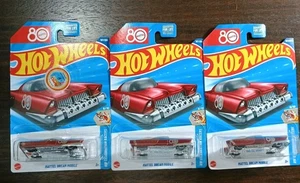 2025 HOT WHEELS 80TH ANNIVERSARY DREAM MOBILE Metallic Red 75th Lot of 3 Collect - Picture 1 of 5