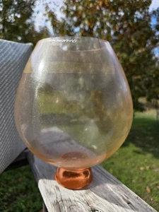 Große signierte La Murrina Murano Kunstglas Rosa Pfirsich Gold Vase  - Bild 1 von 11