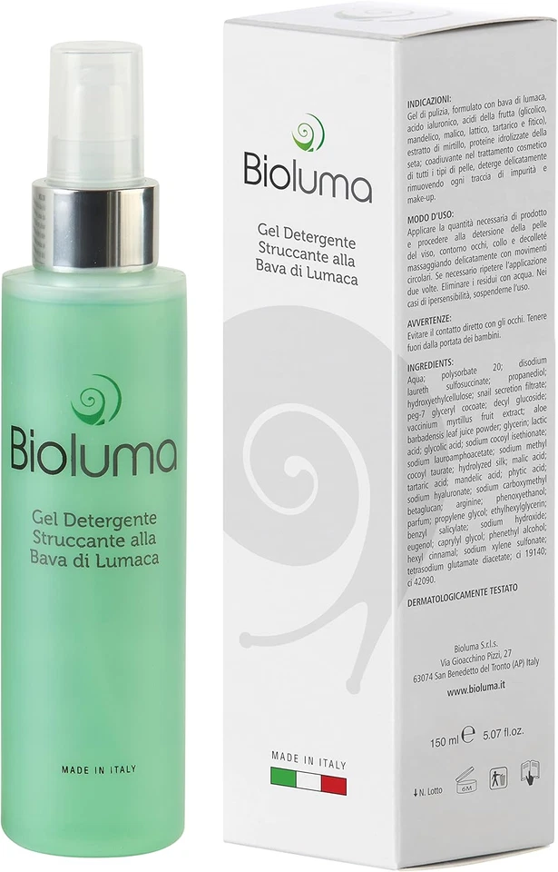Bava Di Lumaca Gel Detergente Struccante 150Ml Viso Occhi Pelle Grassa Mista Sec - Immagine 1 di 4