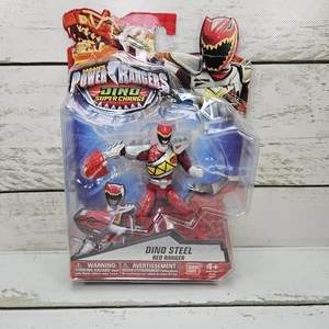 Bandai Power Rangers Dino Super Charge Dino Steel Red Ranger 2015 5" Figure New - Picture 1 of 13