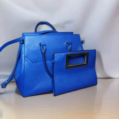 Сумка Joseph Ribkoff королевский синий цвет сумочка из искусственной кожи с подходящим клатчем  - Изображение 1 из 4