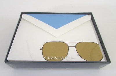 Crane & Co. Aviator Sunglasses Notecards Set 10 NIB - Image 1 of 3