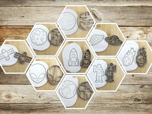 Juego WELTRAUM (9 uds) sello de galletas/cortador cortador de galletas PLA aprox. 8 cm - Imagen 1 de 10