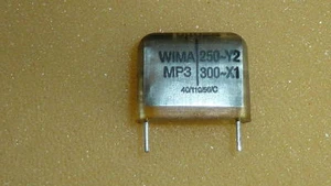 NEU 10 Stück WIMA MP3-Y2 IC Kondensatoren (0,022μF 22nF) 20% 250V Pich: 15mm KLASSE Y2 - Bild 1 von 7