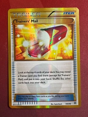 TRAINER'S MAIL 100/98 Ancient Origins SECRET RARE GOLD HOLO Pokemon TCG card HP - Image 1 of 3