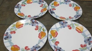 CORELLE ~ FRUIT TOO ~ SET OF (4) 10¼" DINNER PLATES ~ EUC - Picture 1 of 6