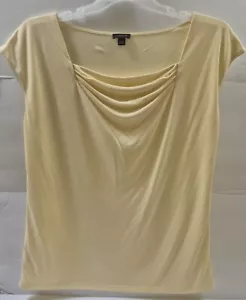 Ann Taylor Women's Size L Yellow Solid Sleeveless Shirt - Picture 1 of 6