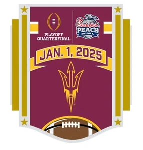 2024 2025 Arizona State Peach Bowl Pin College Football Playoff CFP Texas - Picture 1 of 1