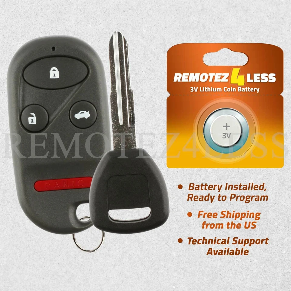 Keyless Entry Remote for 1997 1998 1999 2000 2001 Honda Prelude Fob Car Key Foto 1 de 4