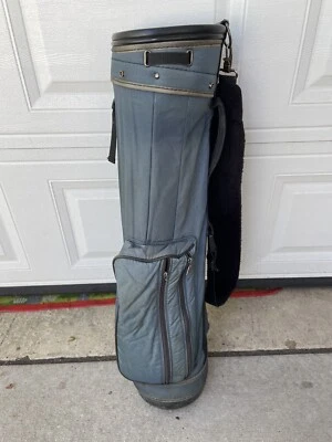 ¿Vintage? Bolsa de golf DAIWA de lona azul divisor de 3 vías 2 bolsillos Foto 1 de 4
