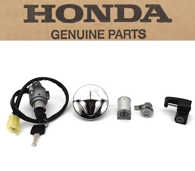 Ignition Switch Lock Set VT1100 C2 Sabre 00-07 OEM Honda Cap Helmet Lk Set #X228 - Image 1 of 4