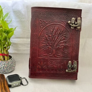 600 Page Tree of Life Extra Large Leather Journal Unlined Notebook Best Gift - Picture 1 of 8