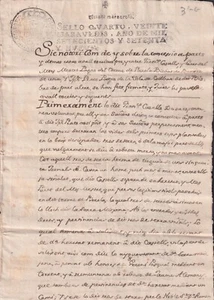 1779-PS-3 SPAIN ESPAÑA 1779 SELLO 4º SEALLED PAPER REVENUE. - Picture 1 of 2