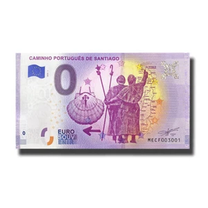 Billete de 0 euros recuerdo Caminho Portugués de Santiago Portugal MECF 2019-1 UNC - Imagen 1 de 3
