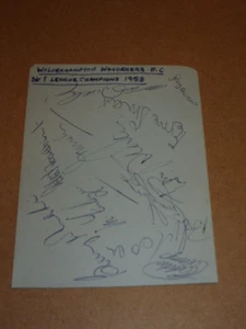 WOLVERHAMPTON WANDERERS 1958 DIV 1 CHAMPIONS SIGNIERT VON 11 inkl. B.WRIGHT AFTEL - Bild 1 von 3