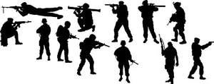 12 Soldiers Wall Stickers Kid Decal Art Bedroom Vinyl Decal window Boys laptop - Picture 1 of 2
