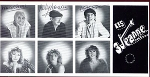 PHOTO RARE AUTOGRAPHE LES 3 JEANNE SPECTACLE CAFE-THEATRE - Foto 1 di 1