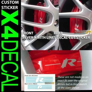 Calcomanía de freno pegatina para adaptarse a letra delantera y trasera tipo R con líneas largas - Imagen 1 de 1