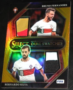 2022-23 Select FIFA Dual Swatches Bruno Fernandes & Silva Gold Prizm # 02/10 - Foto 1 di 2