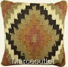 Rizzy Home Southwest Hand Crafted Decorative Pillow Set Of Two 18" X 18" Rust