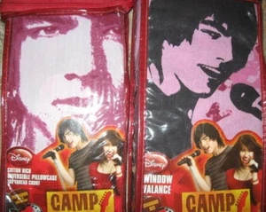 New CAMP ROCK Window Valance or Reversible Pillowcase jonas disney - Picture 1 of 5