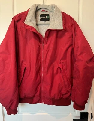 Chaqueta Abrigo Vintage FIELDMASTER 90s Rojo Nylon, Forrada de Vellón Talla Grande 42-44 L Foto 1 de 4